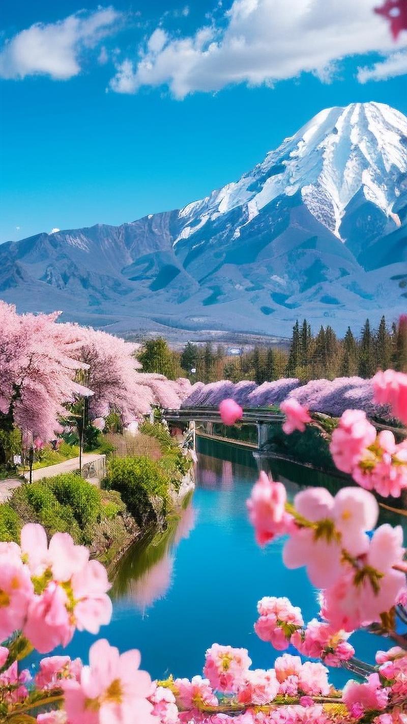 樱花｜下周将满开｜富士山｜