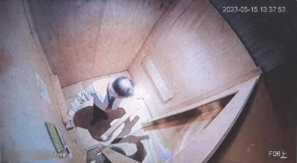 两个女士进电梯，谁也不认识谁，监控下的一幕