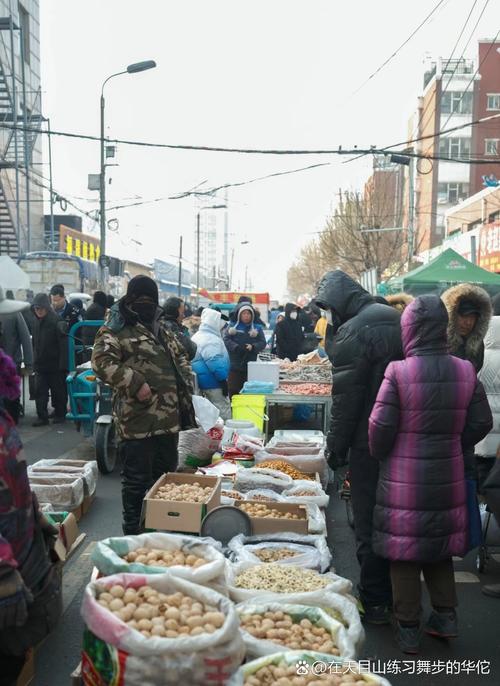 黑龙江大集市，寒冷中感受美食的温度，东北独有的市场奇观