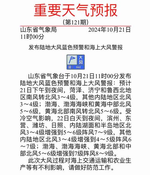 山东大暴雨预警!9级大风来袭，注意防范!